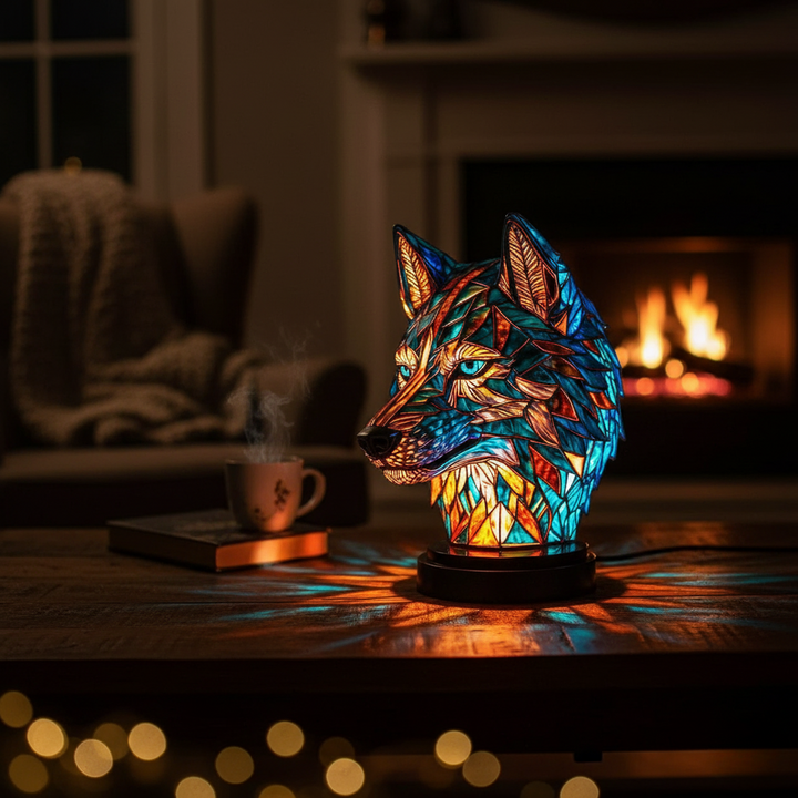 Lámpara Encantadora en Forma de Lobo Bo