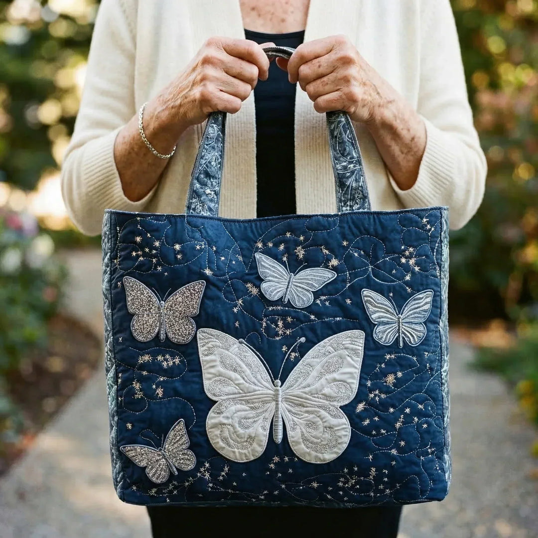 Bolso Artesanal - Mariposa Plateada